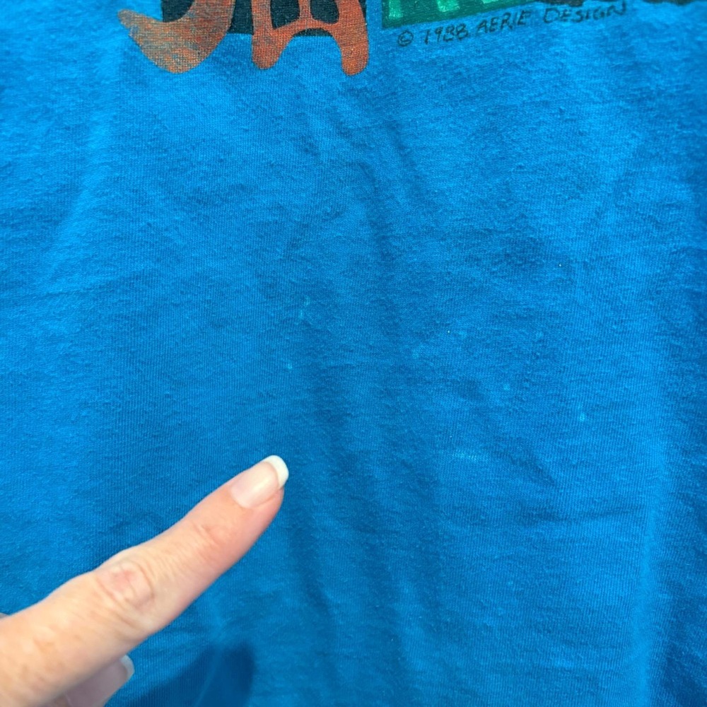 Vintage 1988 Panda Bear Tee Oneita Single Stitch Made USA Animal Graphic Medium - Picture 8 of 13